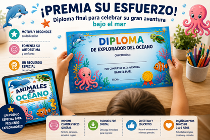 Libro de Animales del Océano para Colorear | eBook Infantil PDF