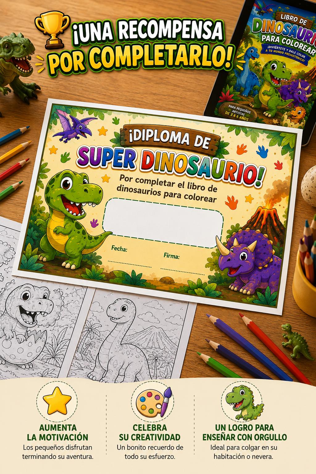 Libro de Dinosaurios para colorear (Ebook)
