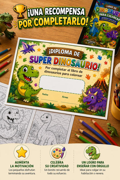Libro de Dinosaurios para colorear (Ebook)