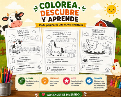 🐮 Mi Primer Libro: Animales de la Granja (Ebook)