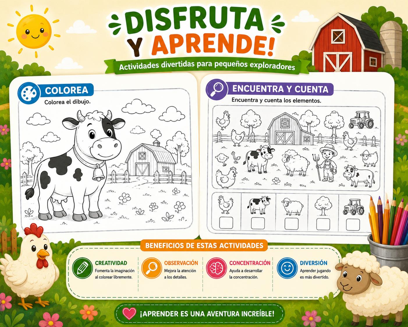 🐮 Mi Primer Libro: Animales de la Granja (Ebook)